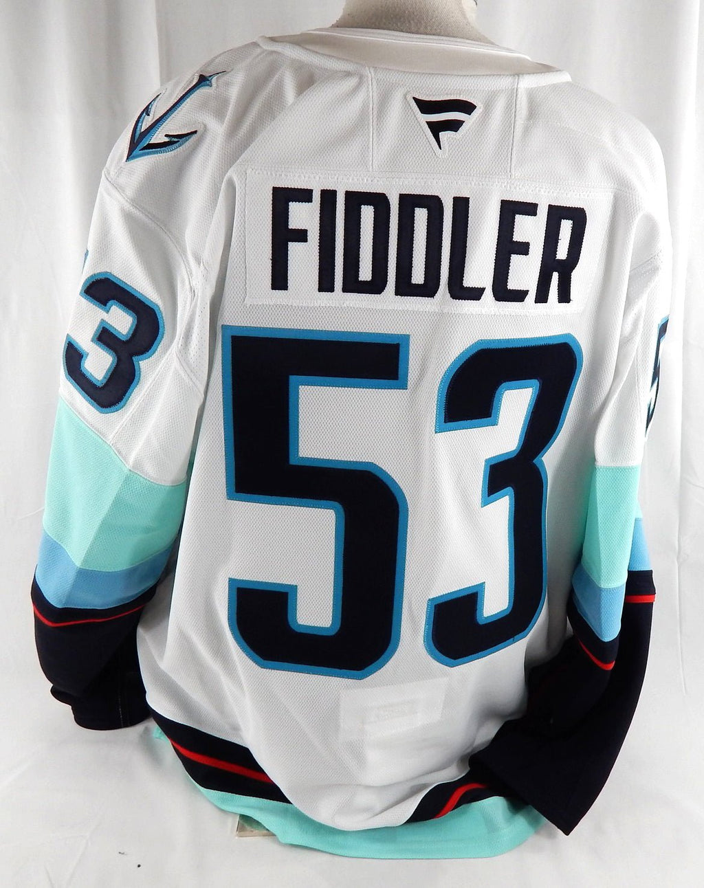 2025-26 Seattle Kraken Blake Fiddler #53 Game Used White Jersey 58 163 - DP118163
