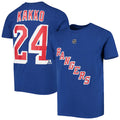 Kaapo Kakko #24 New York Rangers Fanatics NHL Tee Shirt New Blue Youth L