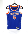 2021-22 Mens New York Knicks Immanuel Quickley #5 Swingman Blue Jersey Nike 40