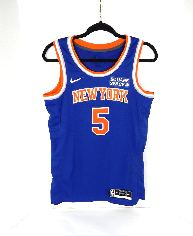 2021-22 Mens New York Knicks Immanuel Quickley #5 Swingman Blue Jersey Nike 40