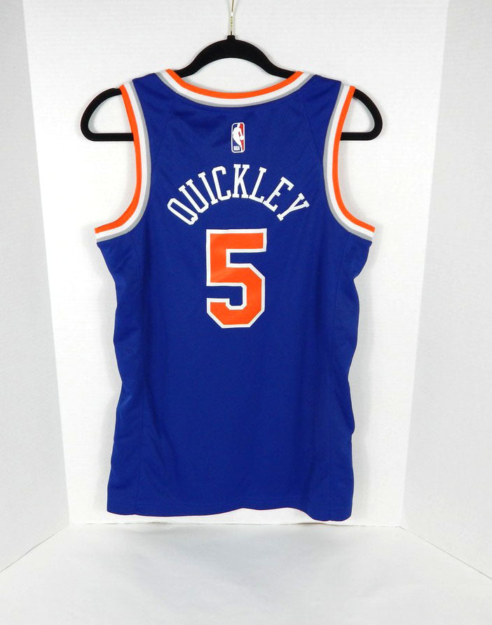 2021-22 Mens New York Knicks Immanuel Quickley #5 Swingman Blue Jersey Nike 40 Pic2