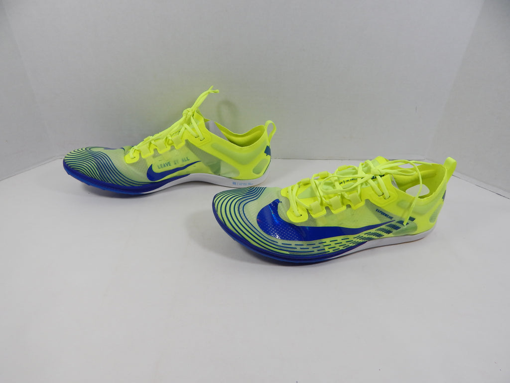 Utah State Aggies Nike Zoom Victory XC 5 Volt Yellow/Blue Track Spikes Size 11 Pic2