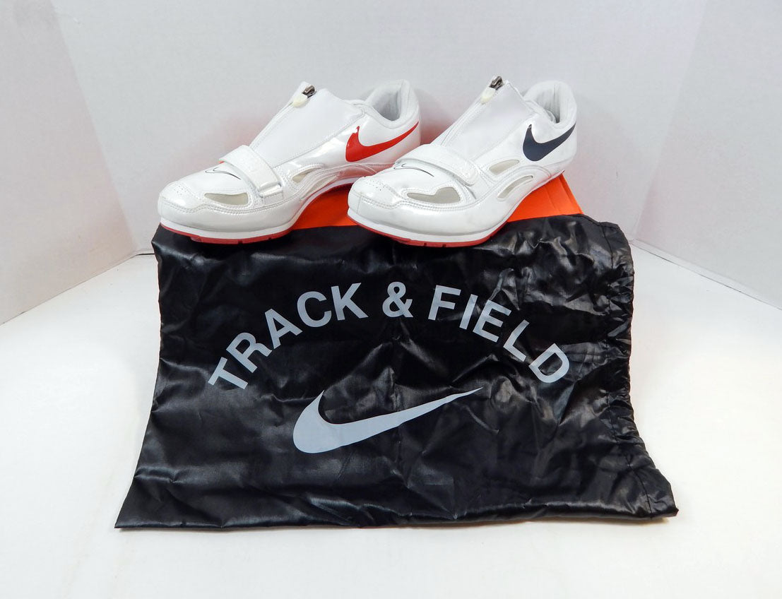 Utah State Aggies Nike Zoom Long Jump III White/Red Track Spikes Size 10