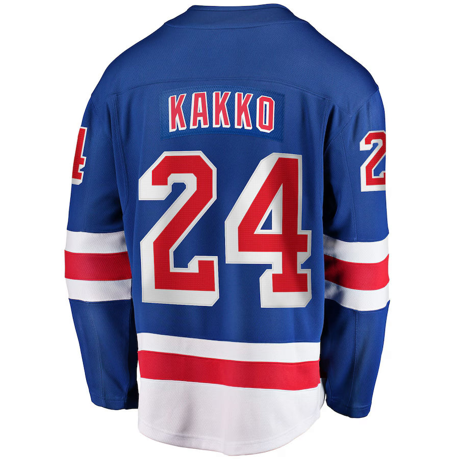 Kaapo Kakko #24 New York Rangers Fanatics NHL Hockey Jersey New Blue Small