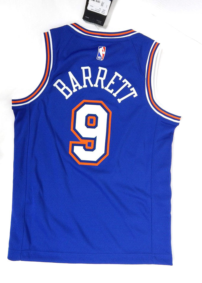2021-22 Youth New York Knicks RJ Barrett #9 Swingman Blue Jersey Jordan S Pic2