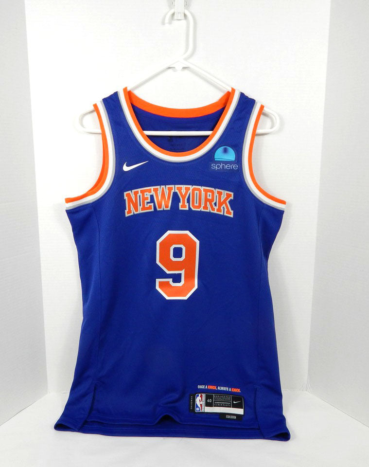 2022-23 Mens New York Knicks RJ Barrett #9 Swingman Blue Jersey Nike 40