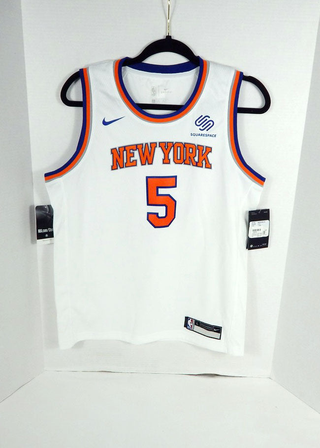 2021-22 Youth New York Knicks Immanuel Quickley #5 Swingman Wht Jersey Nike L