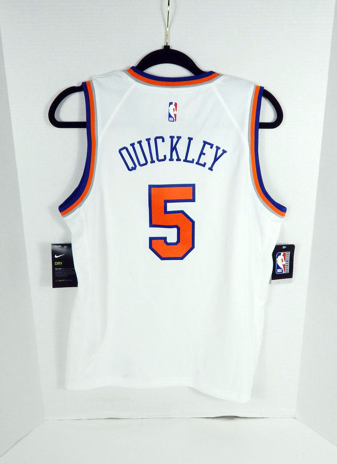 2021-22 Youth New York Knicks Immanuel Quickley #5 Swingman Wht Jersey Nike L Pic2