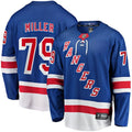K'Andre Miller #79 New York Rangers Fanatics NHL Hockey Jersey New Blue XXL
