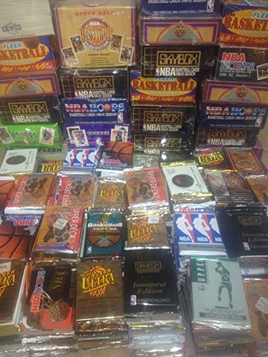 100 Vintage NBA Basketball Cards in Old Sealed Wax Packs