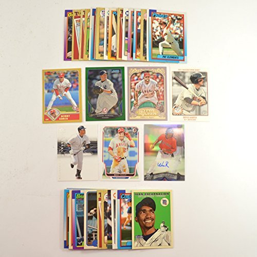 50 Baseball Trading Cards Package - New Players Pujols Cabrera Trout Harper