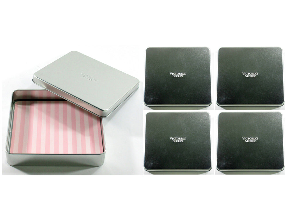 (5) Victoria's Secret Collectible Storage Tin for Travel Size Items & Cosmetics