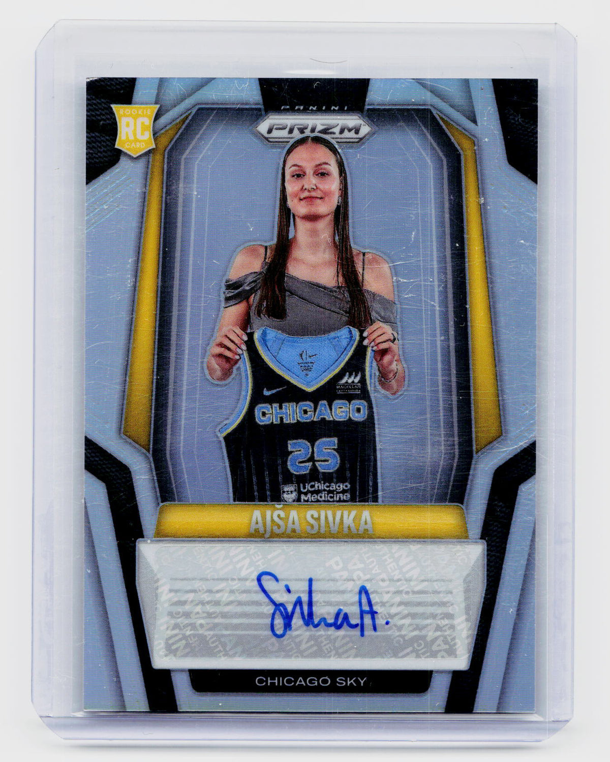 2025 Panini WNBA Prizm Signatures Silver Prizm Ajsa Sivka RC #SG-AJS Auto
