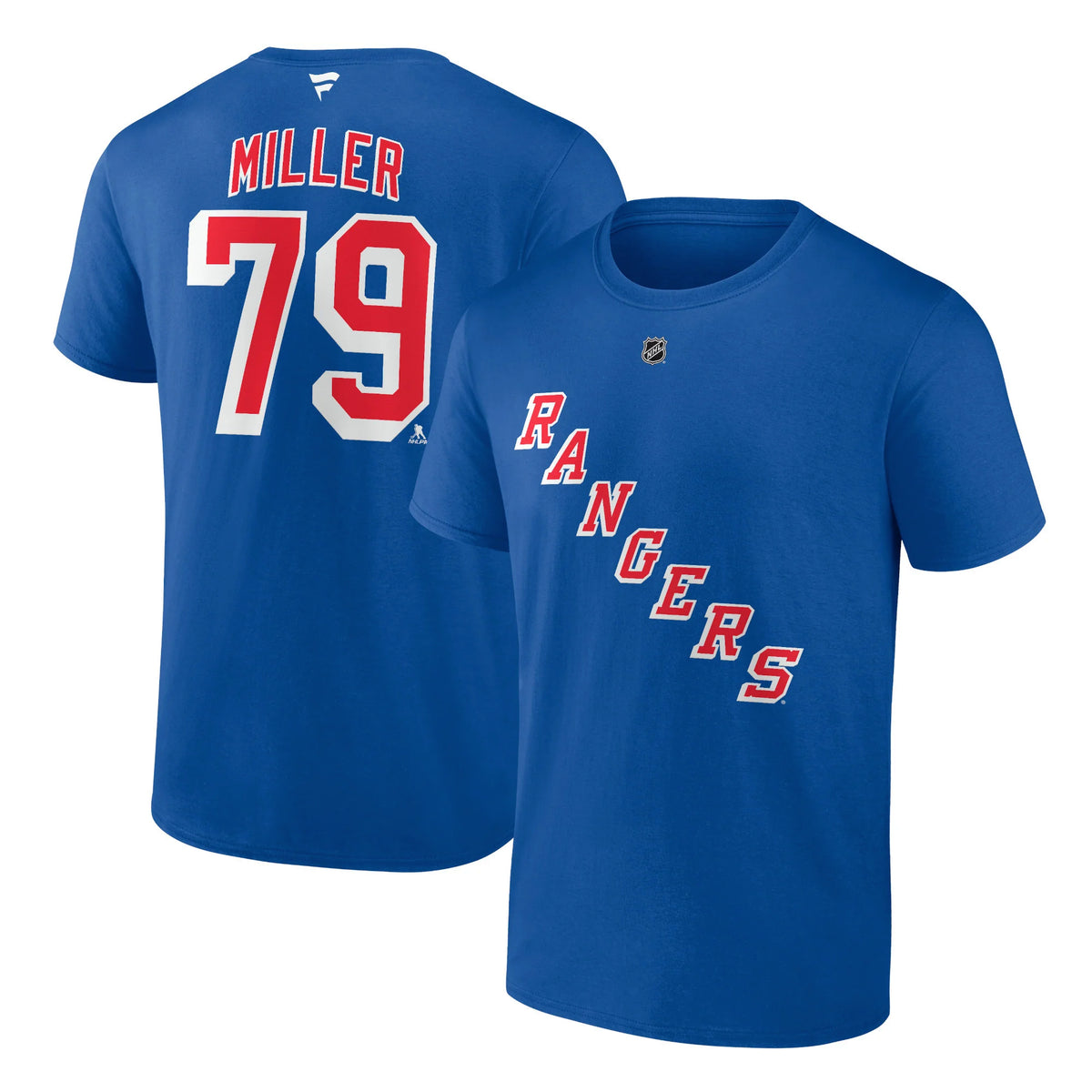 K'Andre Miller #79 New York Rangers Fanatics NHL Tee Shirt New Blue Adult M
