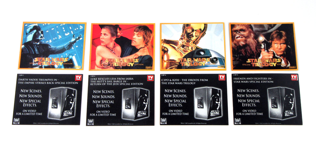 Lot of (5) 1998 TV Week Star Wars Trilogy Special Edition Promo Card Set (4) Pic2