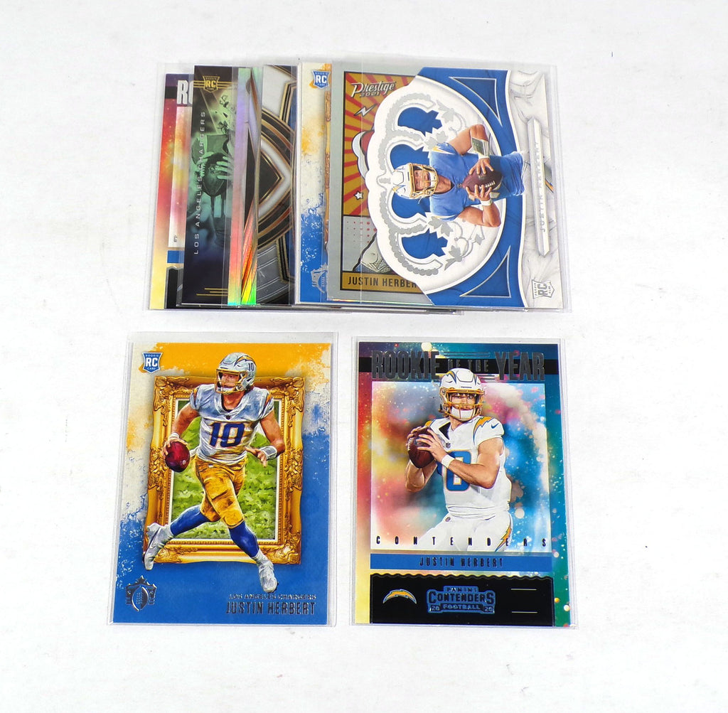 Lot of (12) Assorted 2020 Panini Brands Justin Herbert Rookies Chargers