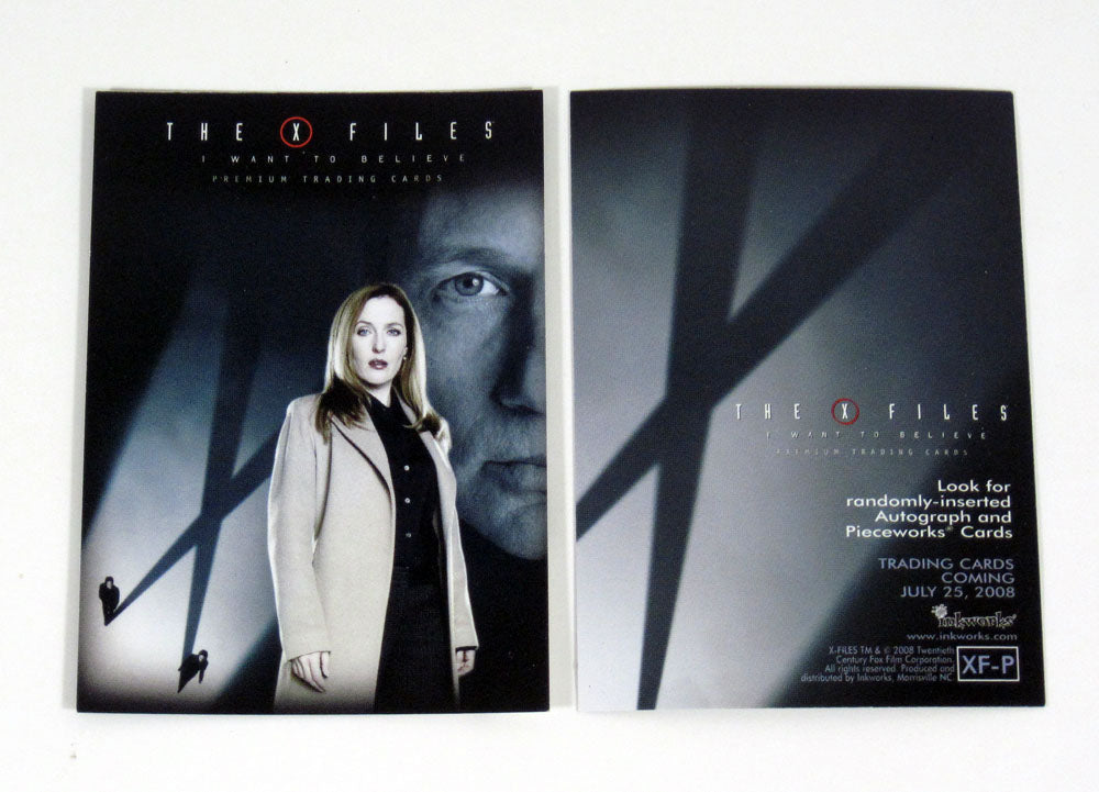 Lot of (50) 2008 Inkworks The X-Files Movie I Want To Believe Promo Card (XF-P) Pic2
