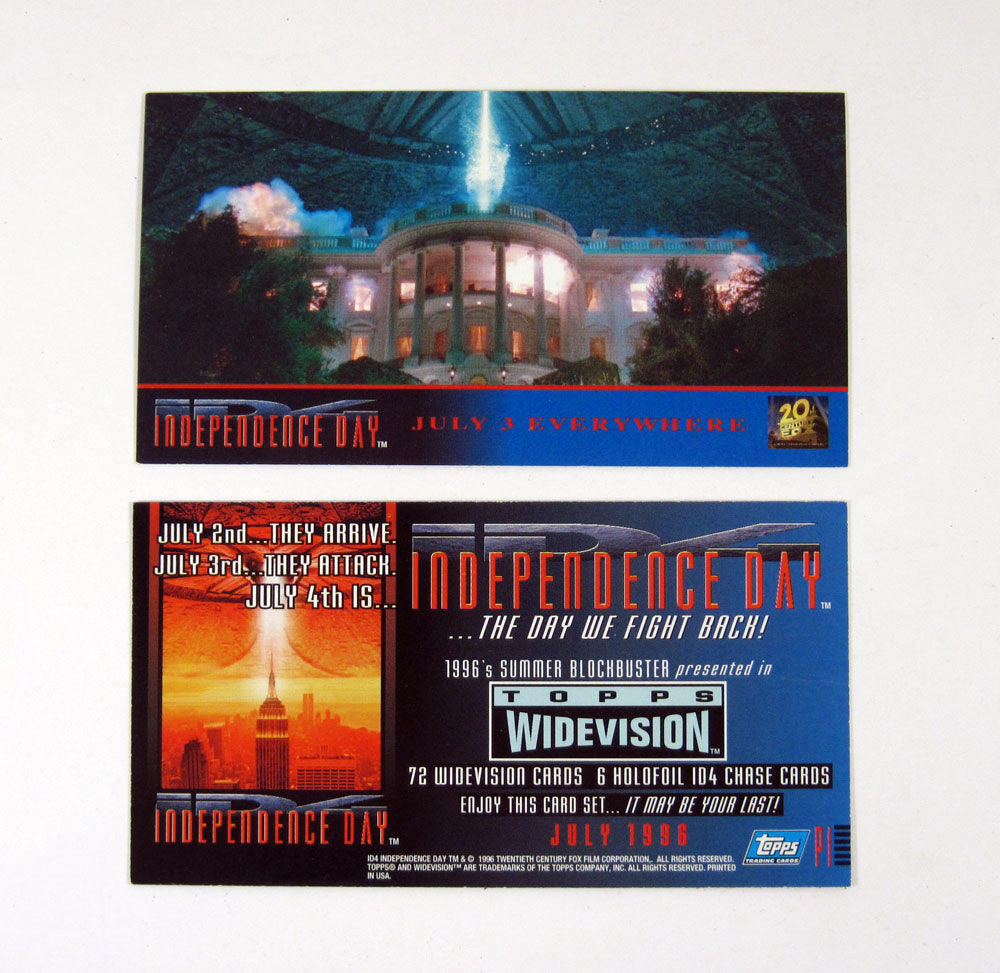 1996 Topps Independence Day (ID4) Widevision Promo Card (P1) Nm/Mt