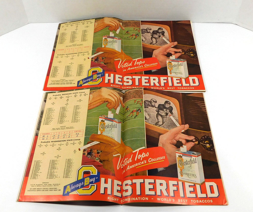 Lot of (2) 1948 Washington State at Michigan State College Football Programs Pic2