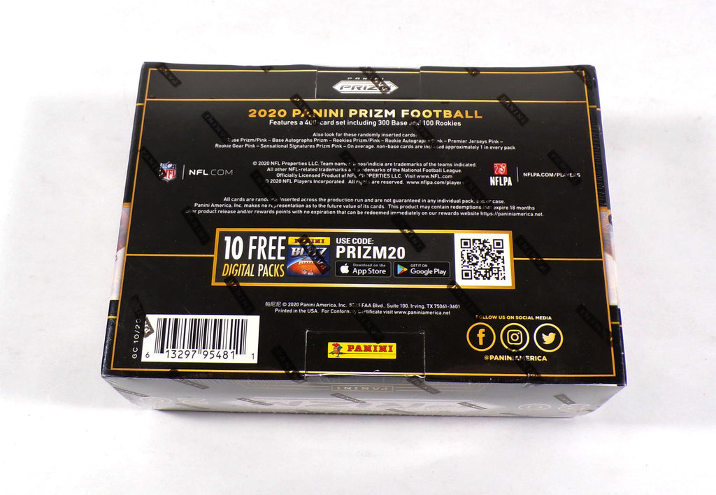 2020 Panini Prizm Football Mega Box Sealed (5 Packs) Pink Prizm Pic2