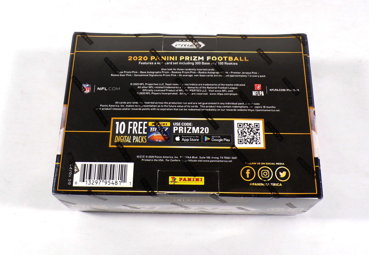 2020 Panini Prizm Football Mega Box Sealed (5 Packs) Pink Prizm Pic2