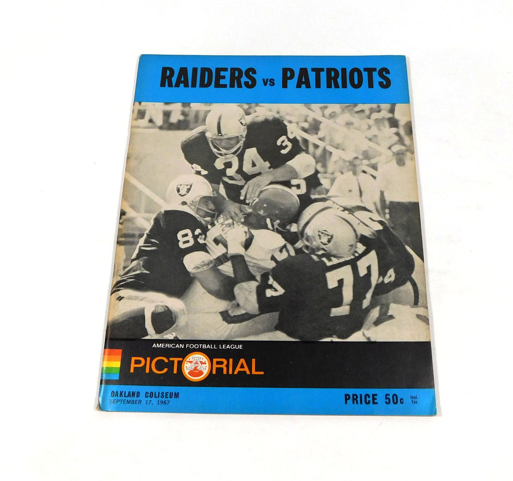 1967 Boston Patriots at Oakland Raiders AFL Football Program 9-17-67