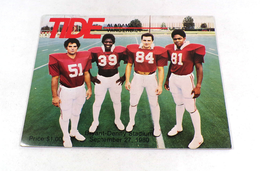 1980 Vanderbilt at Alabama College Football Program 9-27-80
