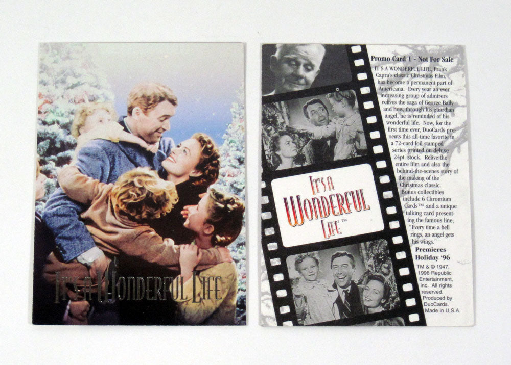 1996 DuoCards It's A Wonderful Life Promo Card Set (2) Nm/Mt Pic2
