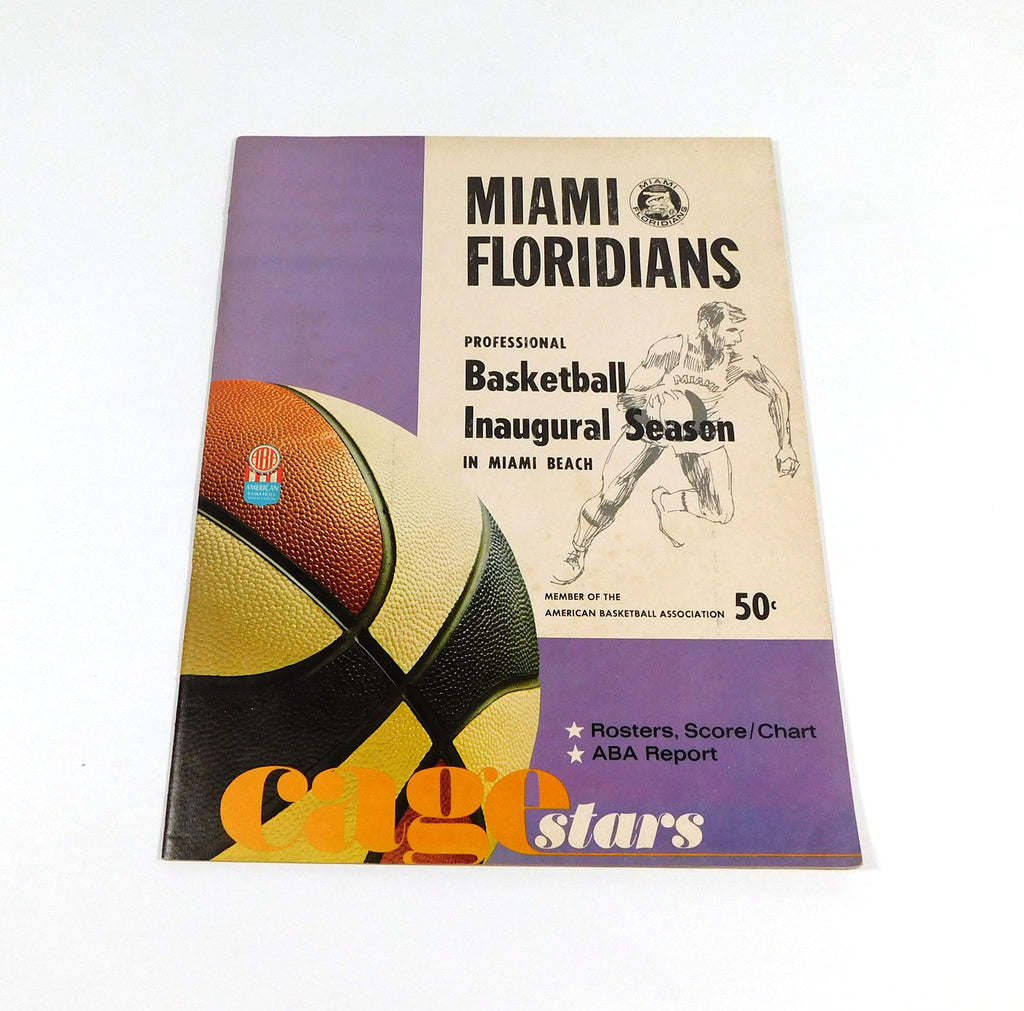 1968-69 Oakland Oaks at Miami Floridians ABA Basketball Program Vol 2