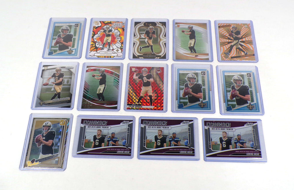 Lot of (14) Assorted 2025 Panini Brands Tyler Shough Rookies Saints Pic2
