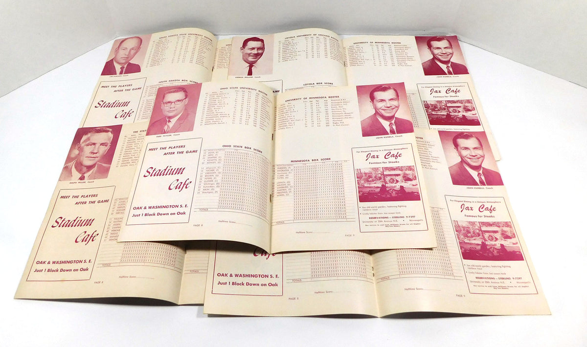 Lot of (5) Different 1964-65 Minnesota College Basketball Programs Lou Hudson Pic2