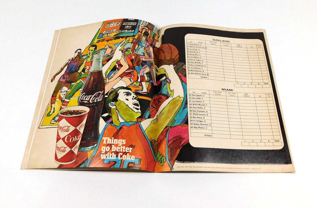 1968-69 Oakland Oaks at Miami Floridians ABA Basketball Program Vol 2 Pic2