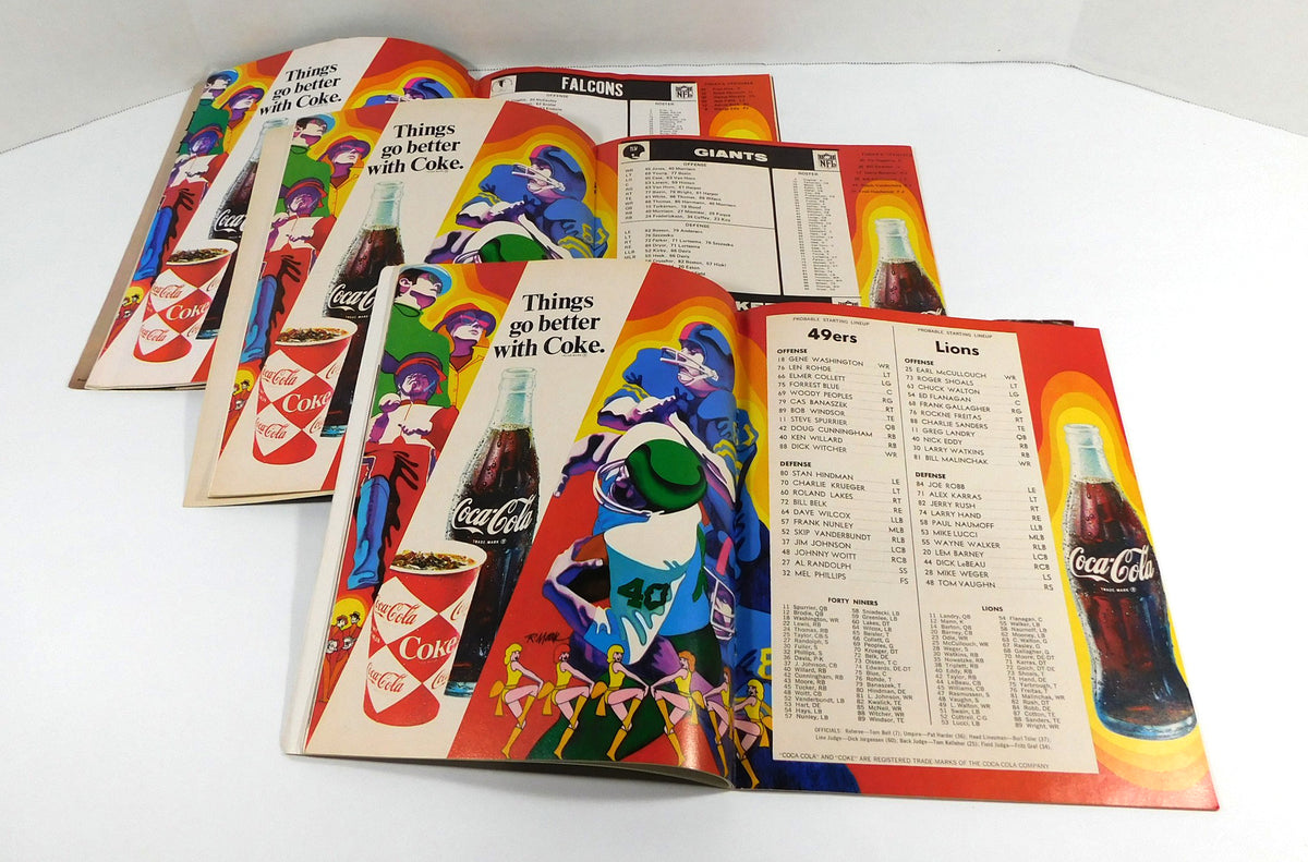 # Lot of (5) 1969 Assorted NFL Football Programs Packers 49ers Lions++ Pic2