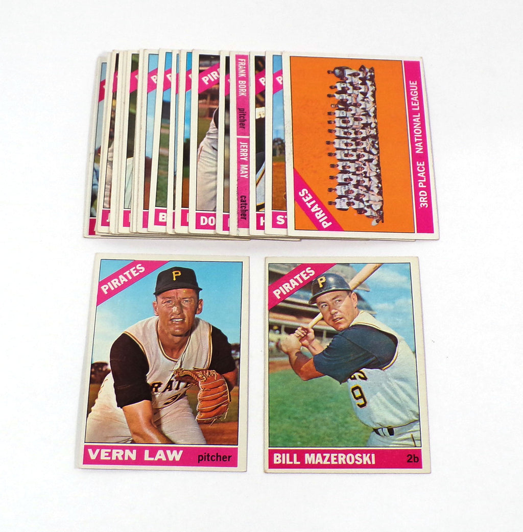 Lot of (22) Different 1966 Topps Baseball Pittsburgh Pirates Mazeroski Blass++