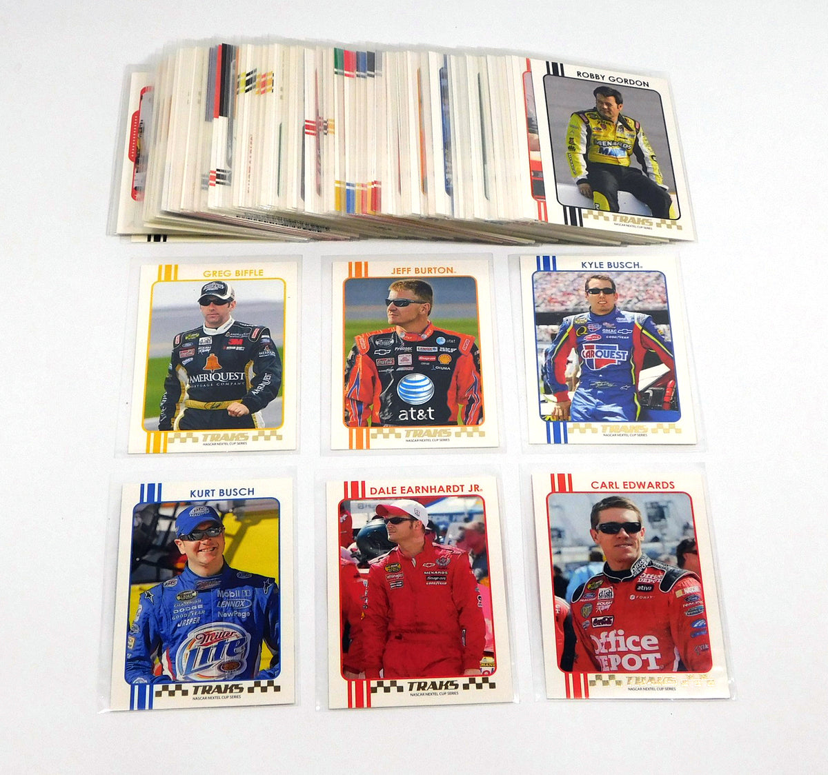 2007 Press Pass Traks NASCAR Racing Gold Parallel Card Set (100)