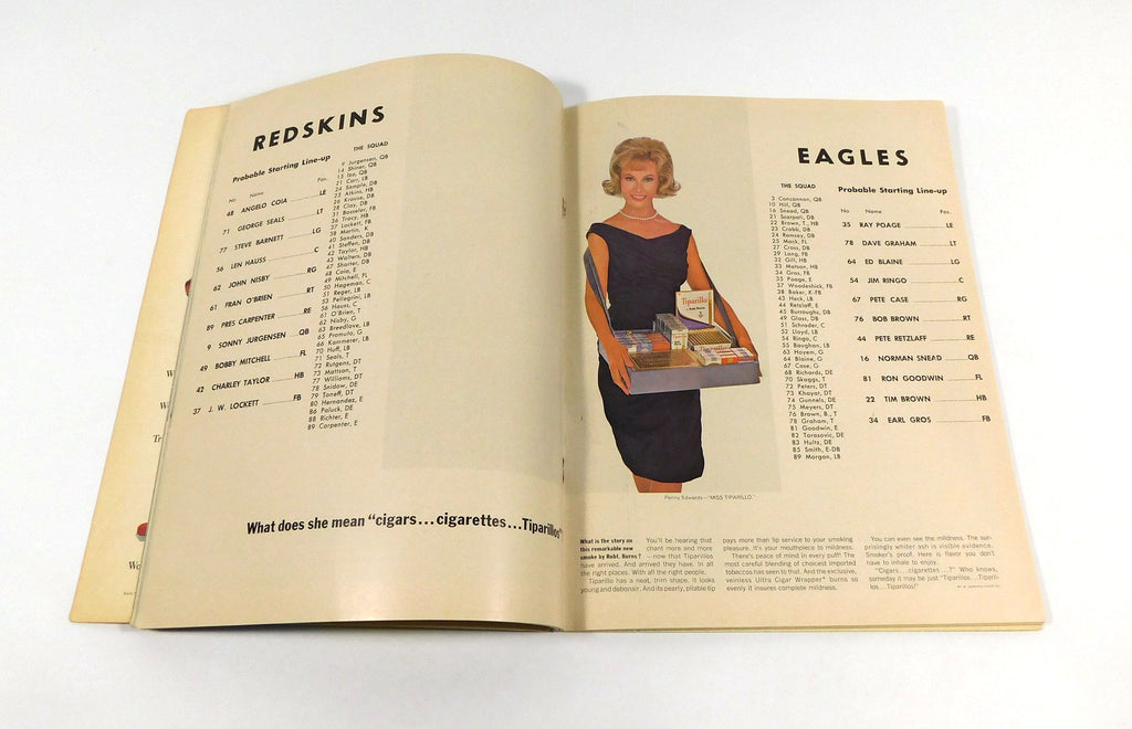 1964 Philadelphia Eagles at Washington Redskins NFL Football Program 10-11-64 Pic2
