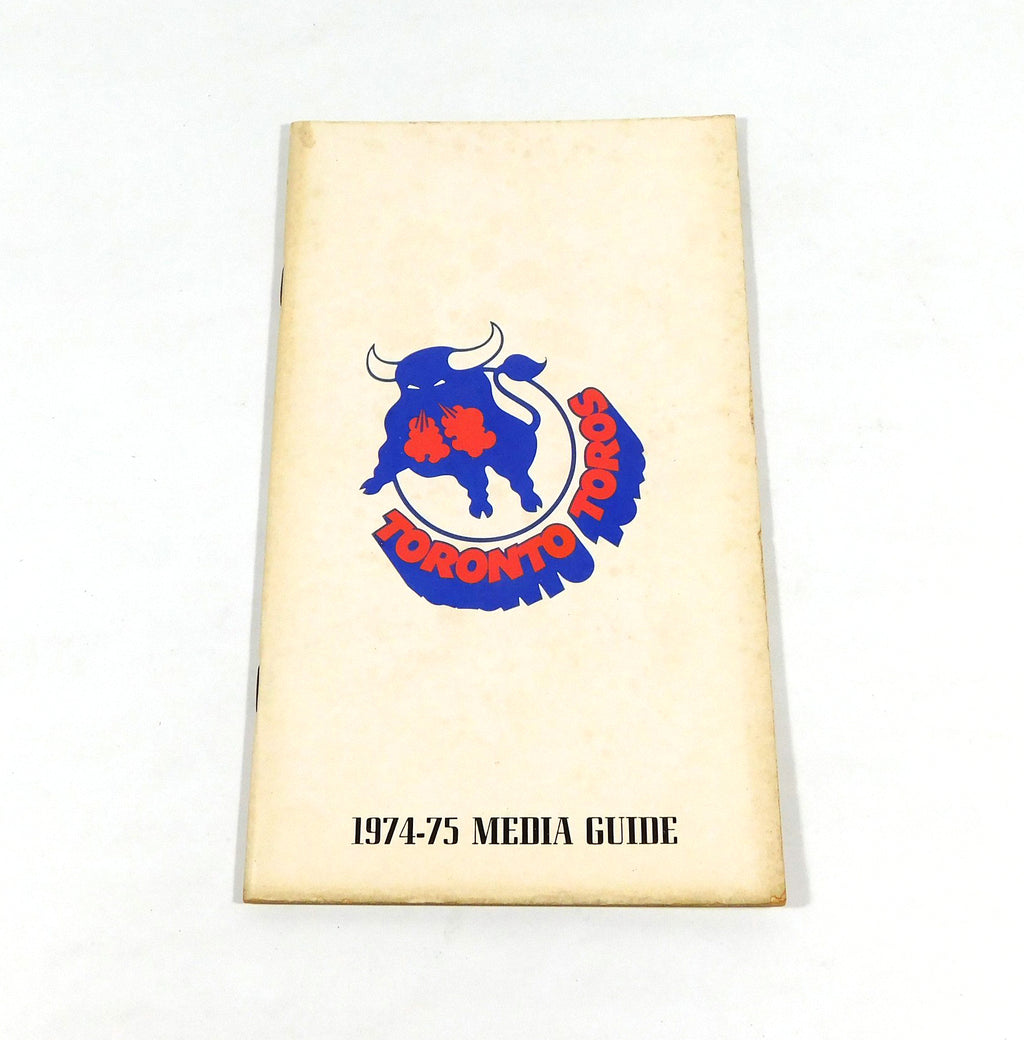 1974-75 Toronto Toros WHA Hockey Media Guide