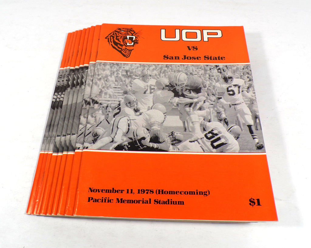 Lot of (9) Assorted 1978 University of the Pacific College Football Programs