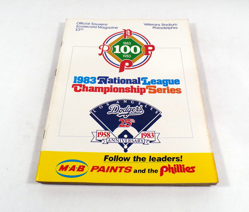 Lot of (5) NLCS 1983 Los Angeles Dodgers at Philadelphia Phillies Game Programs