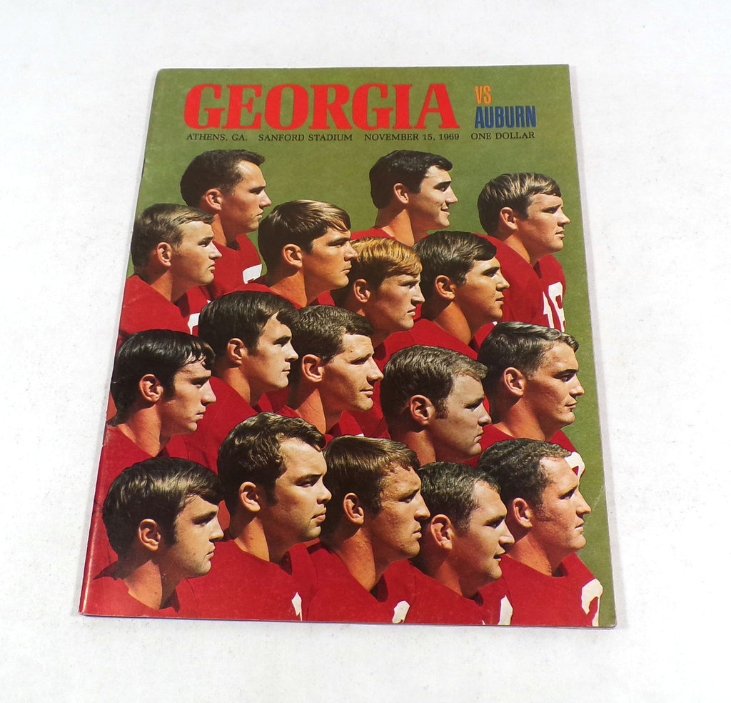 1969 Auburn at Georgia College Football Program 11-15-69