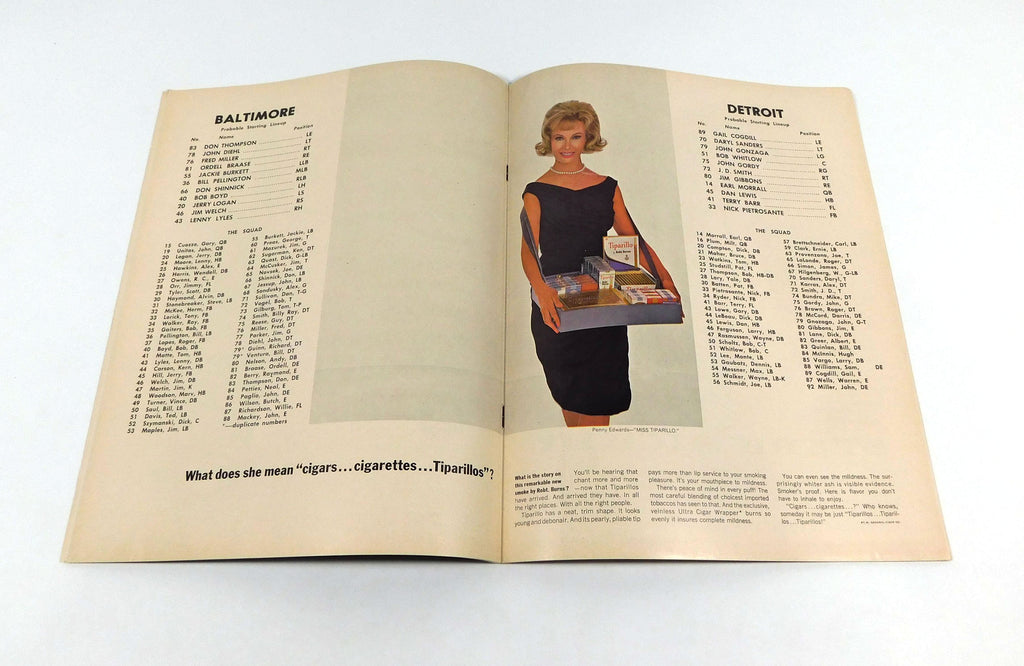 1964 Baltimore Colts at Detroit Lions NFL Football Program 8-14-64 Pic2