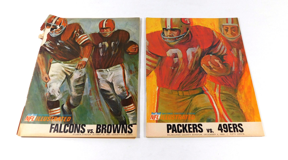 # Lot of (2) 1966 Packers v 49ers & Falcons v Browns NFL Football Programs