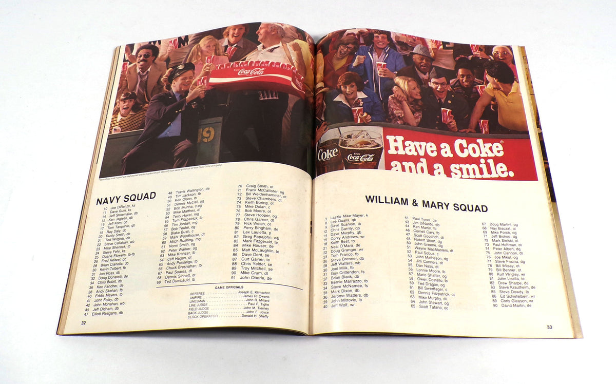 1980 William & Mary at Navy College Football Program 9-27-80 Pic2
