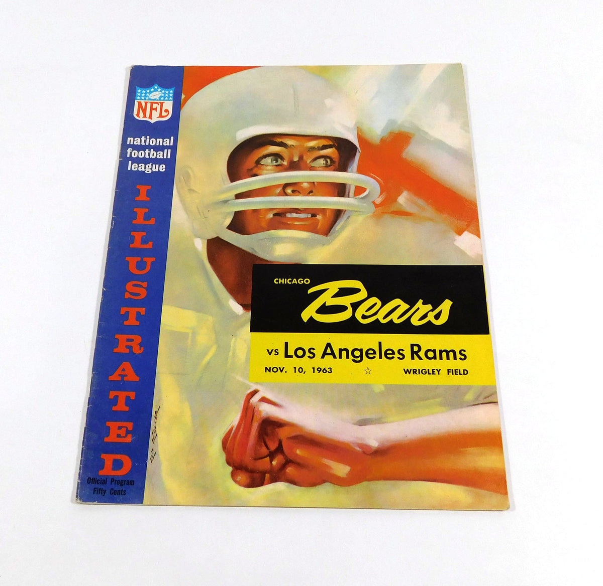 1963 Los Angeles Rams at Chicago Bears NFL Football Program 11-10-63