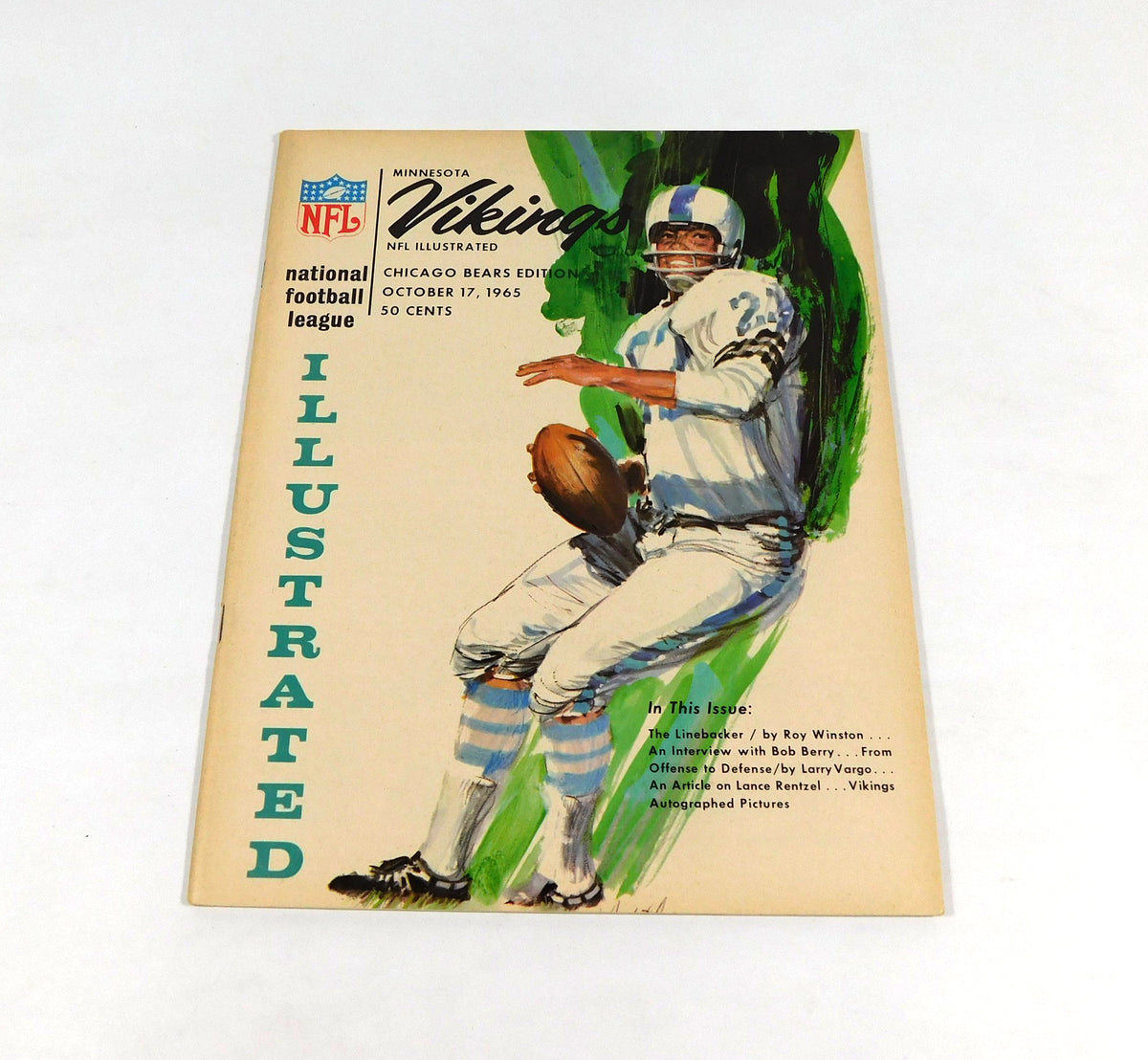 1965 Chicago Bears at Minnesota Vikings NFL Football Program 10-17-65