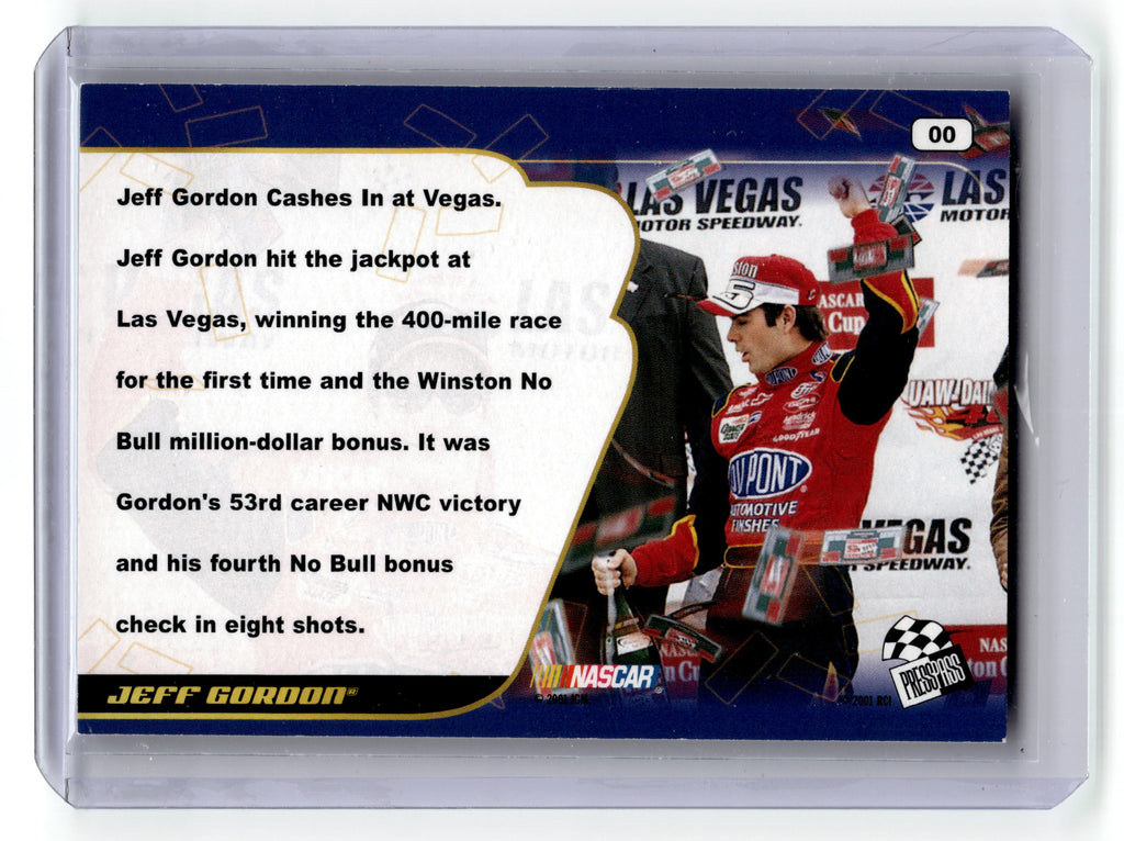 2001 Press Pass Premium Jeff Gordon Cashin' In #00 NASCAR Pic2