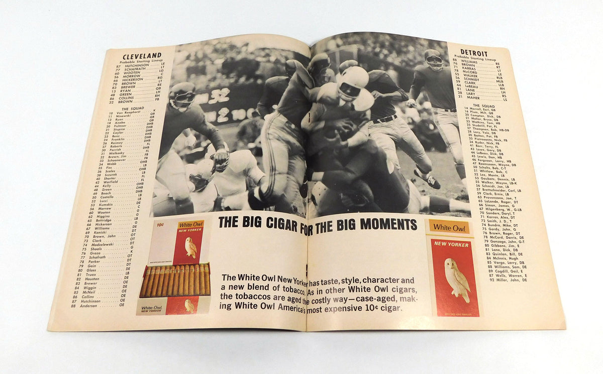 1964 Cleveland Browns at Detroit Lions NFL Football Program 8-28-64 Pic2