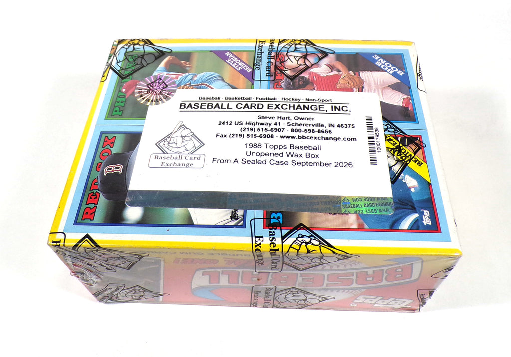 1988 Topps Baseball Box (36 Packs) BBCE Wrapped FASC From a Sealed Case Pic2