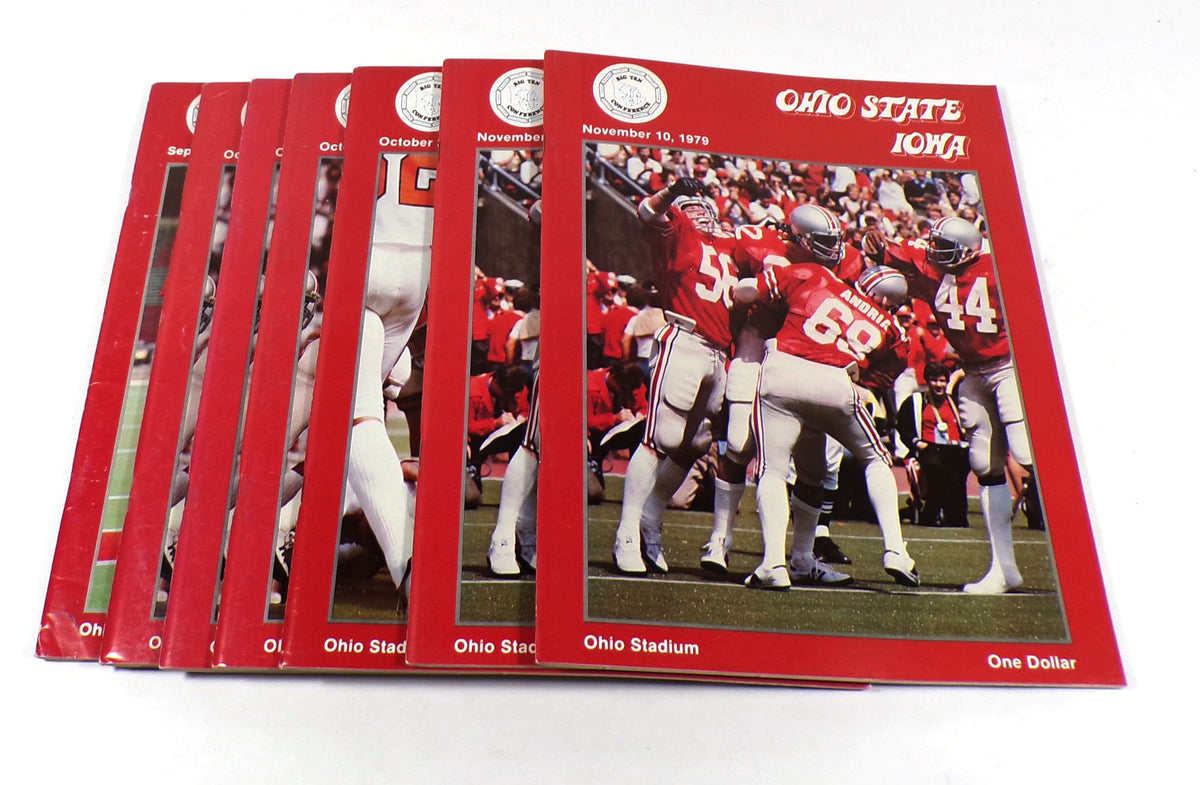 Lot of (7) Assorted 1979 Ohio State College Football Programs