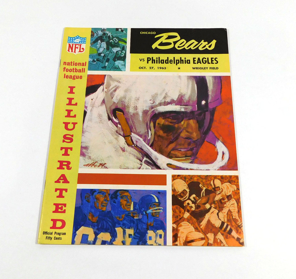 1963 Philadelphia Eagles at Chicago Bears NFL Football Program 10-27-63